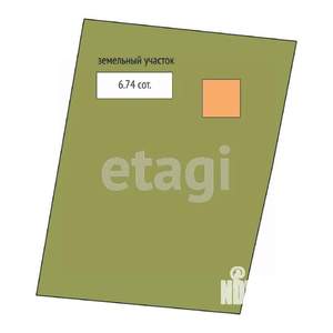 Дом 28м², 1-этажный, участок 7 сот.