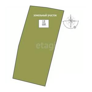 Дом 49м², 1-этажный, участок 15 сот.