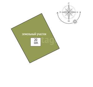 Дом 60м&sup2;, 1-этажный, участок 25 сот.  