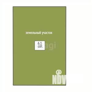 Дом 100м&sup2;, 1-этажный, участок 6 сот.  