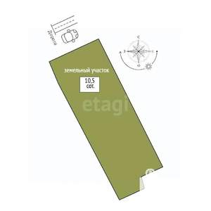 Дом 120м&sup2;, 2-этажный, участок 11 сот.  