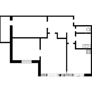 3-к квартира, на длительный срок, 59м2, 4/5 этаж