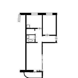 2-к квартира, вторичка, 50м2, 2/9 этаж