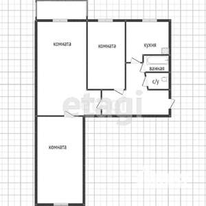 3-к квартира, вторичка, 58м2, 4/5 этаж
