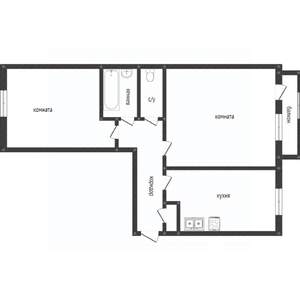 2-к квартира, вторичка, 49м2, 4/5 этаж