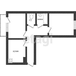 2-к квартира, вторичка, 43м2, 3/5 этаж