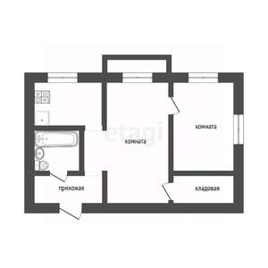 2-к квартира, вторичка, 43м2, 5/5 этаж