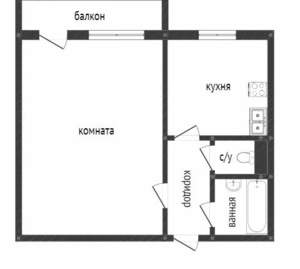 1-к квартира, вторичка, 35м2, 8/9 этаж