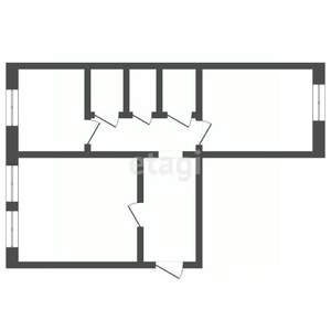 2-к квартира, вторичка, 49м2, 1/2 этаж