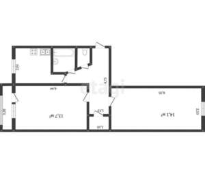 2-к квартира, вторичка, 44м2, 2/5 этаж