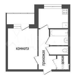 1-к квартира, вторичка, 30м2, 8/9 этаж