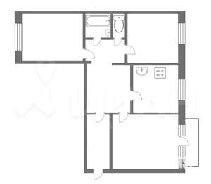 3-к квартира, вторичка, 63м2, 3/9 этаж