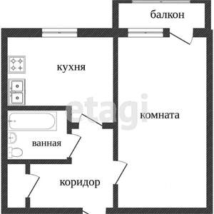 1-к квартира, вторичка, 29м2, 5/5 этаж