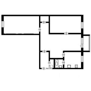 3-к квартира, вторичка, 57м2, 2/5 этаж