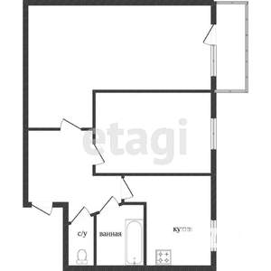 2-к квартира, вторичка, 44м2, 2/5 этаж