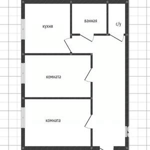 2-к квартира, вторичка, 61м2, 3/3 этаж
