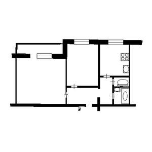 2-к квартира, вторичка, 50м2, 2/5 этаж