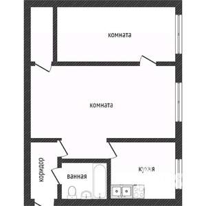 2-к квартира, вторичка, 50м2, 1/5 этаж