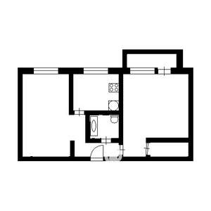 2-к квартира, вторичка, 43м2, 5/5 этаж