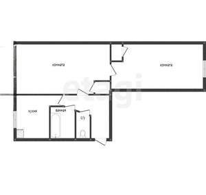 2-к квартира, вторичка, 55м2, 5/5 этаж