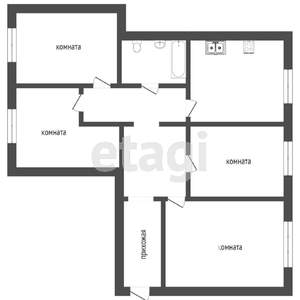 4-к квартира, вторичка, 75м2, 7/9 этаж