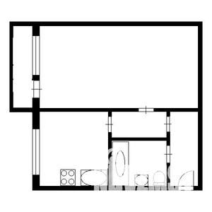 1-к квартира, вторичка, 30м2, 3/5 этаж