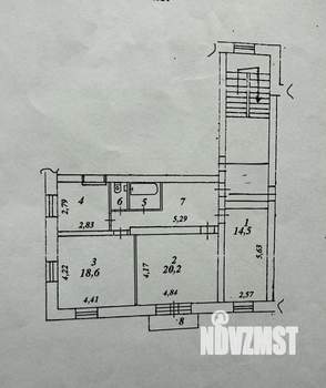 3-к квартира, вторичка, 77м2, 2/2 этаж