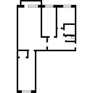 3-к квартира, вторичка, 58м2, 2/5 этаж