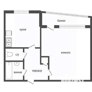 1-к квартира, вторичка, 36м2, 6/9 этаж