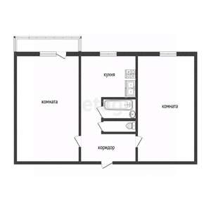 2-к квартира, вторичка, 43м2, 4/5 этаж