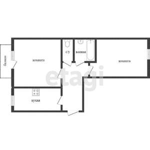2-к квартира, вторичка, 44м2, 3/5 этаж