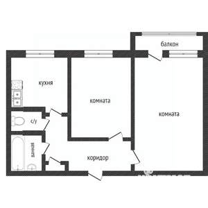 2-к квартира, вторичка, 49м2, 3/5 этаж