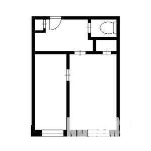 2-к квартира, вторичка, 24м2, 5/5 этаж