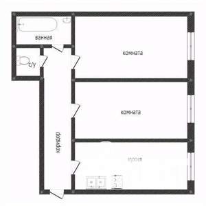 2-к квартира, вторичка, 44м2, 3/3 этаж