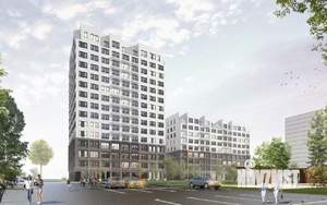 1-к квартира, строящийся дом, 45м2, 5/15 этаж