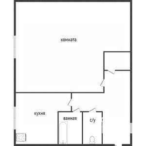 1-к квартира, вторичка, 31м2, 1/5 этаж
