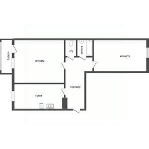 2-к квартира, вторичка, 44м2, 4/5 этаж
