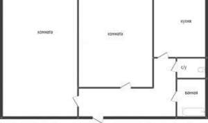 2-к квартира, вторичка, 52м2, 4/9 этаж