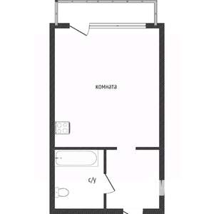 Студия квартира, вторичка, 25м2, 2/10 этаж