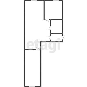 2-к квартира, вторичка, 43м2, 1/5 этаж