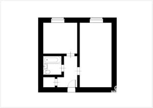 1-к квартира, вторичка, 29м2, 1/5 этаж
