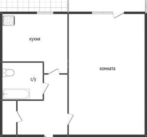 1-к квартира, вторичка, 33м2, 4/9 этаж