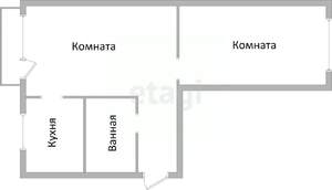 2-к квартира, вторичка, 43м2, 5/5 этаж